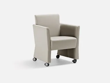 HOLIDAY - Fabric guest chair with castors by La Cividina - view 2